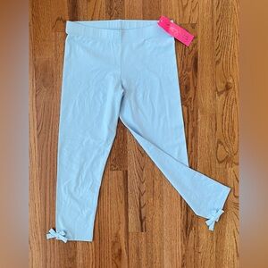 NWT Girls “Maia” Leggings. XL/12-14. Crew Blue. With Bows. 💙🌴